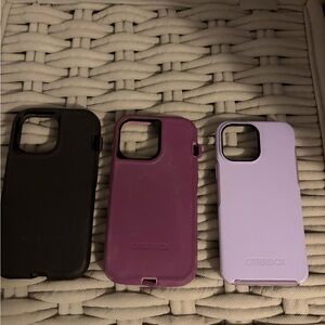 Three OtterBox cases for iPhone 13+2 defender one commuter